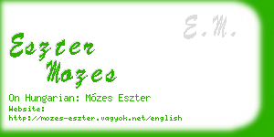 eszter mozes business card